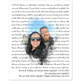 Lyrics Song -- Poster/ 16''x20'' -- Kevin & Tiffany 07-25-2022