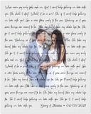 Music Lyrics Song -- Unframed  8''x10'' -- Gerry & Kristen