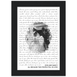 Lyrics Song -- Black Framed poster / 5”x7” -- Don and Nancy