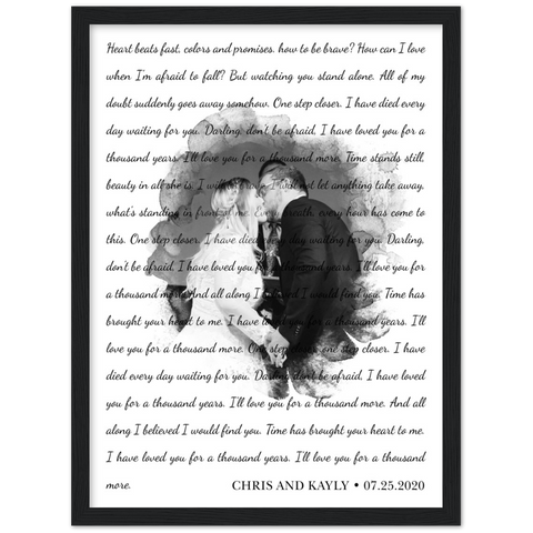 Gelato Framed 12x16 - Chris and Kayly - Thousand Years