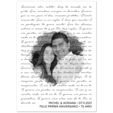Music Lyrics Song -- Poster/ 5''x 7'' -- Michel & Adriana