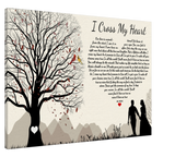 I Cross My Heart Lyrics -- 30 -- Canvas / 28"x40" -- gelato