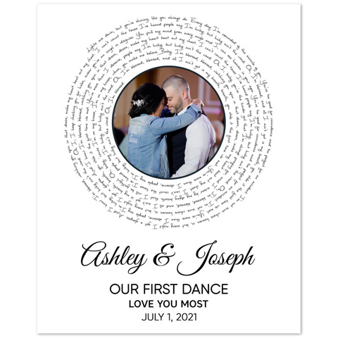 Vinyl -- Ashley & Joseph July 1, 2021 -- 8x10 -- Gelato