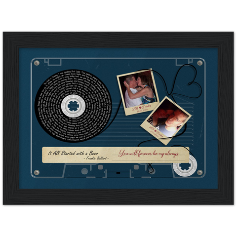 Cassette -- LB & Deidra 11-03-2008 -- Black framed 6x8 -- Gelato