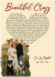 Lyrics Song Poster -- Beautiful Crazy -- Jr & Chrystal  -- 28x40 -- Gelato