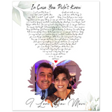 Music Lyrics Song -- Poster/ 8''x 10'' -- I Love You More