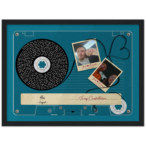 Gelato Framed 16x12 - To my Constellation Cassette - Josh & Breanna