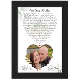 Lyrics -- Anthony & Melinda 03.17.2017 -- Black framed 5x7 -- Gelato