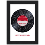 Music Lyrics Song -- Black Framed 5”x7” -- Jared & Chanel