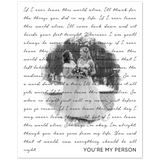 Lyrics -- You’re my person -- 8x10 -- Gelato