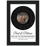 Lyrics -- Paul and Patricia -- Black frame 5x7 -- Gelato