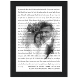 Lyrics Song -- Black Framed poster / 6”x8” -- Abhishek & Angela Pare