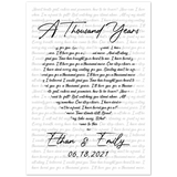 Lyrics Song -- Poster/ 5''x 7'' -- Ethan &Emily