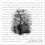 Lyrics Song -- Poster 12''x12'' -- Joe and Hoy