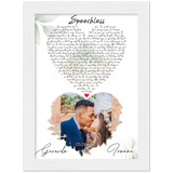 Lyrics --  Ivonne & Gerardo 05.06.2020 -- White frame 6x8 -- Gelato