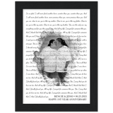 Lyrics Song -- Black Framed poster / 6”x8” -- Bencie & Jessi