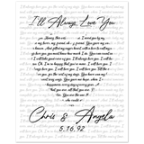 Lyrics -- Chris & Angela 5/16/92 -- 8x10 -- Gelato