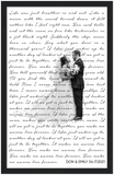 Song Lyrics -- Don & Emily 04.17.2021 -- Black Framed /11”x17” -- Gelato