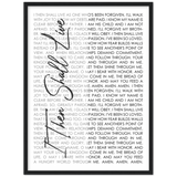 Music Lyrics Song -- Black Framed 18”x24” -- I Then Shall Live (Gaither Vocal Group)