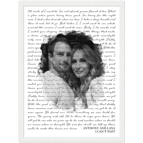 Gelato White Framed Poster 12x16 - Home 1.3 - Anthony and Lana Can't Wait