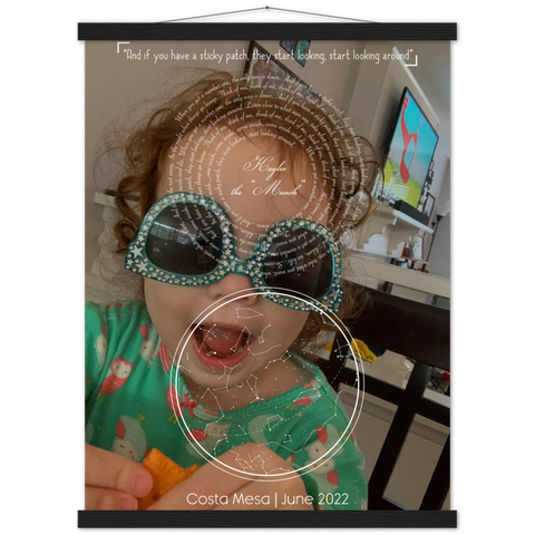 Stars Map -- Magnetic Poster Hanger - Black -- Kaylee the “Munch”