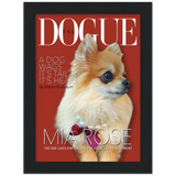 Dog poster -- Mia Rose style 3 -- Black framed 6x8 -- Gelato