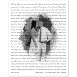 Lyrics Song -- Poster/ 16''x20'' -- Kendall & Franni 10.14.2014