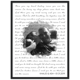 Lyrics -- Khalid & Ash 01-31-2019 -- Black framed 18x24 -- Gelato