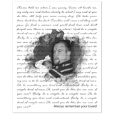 Lyrics -- Always remember your loved! -- 8x10 -- Gelato